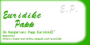 euridike papp business card